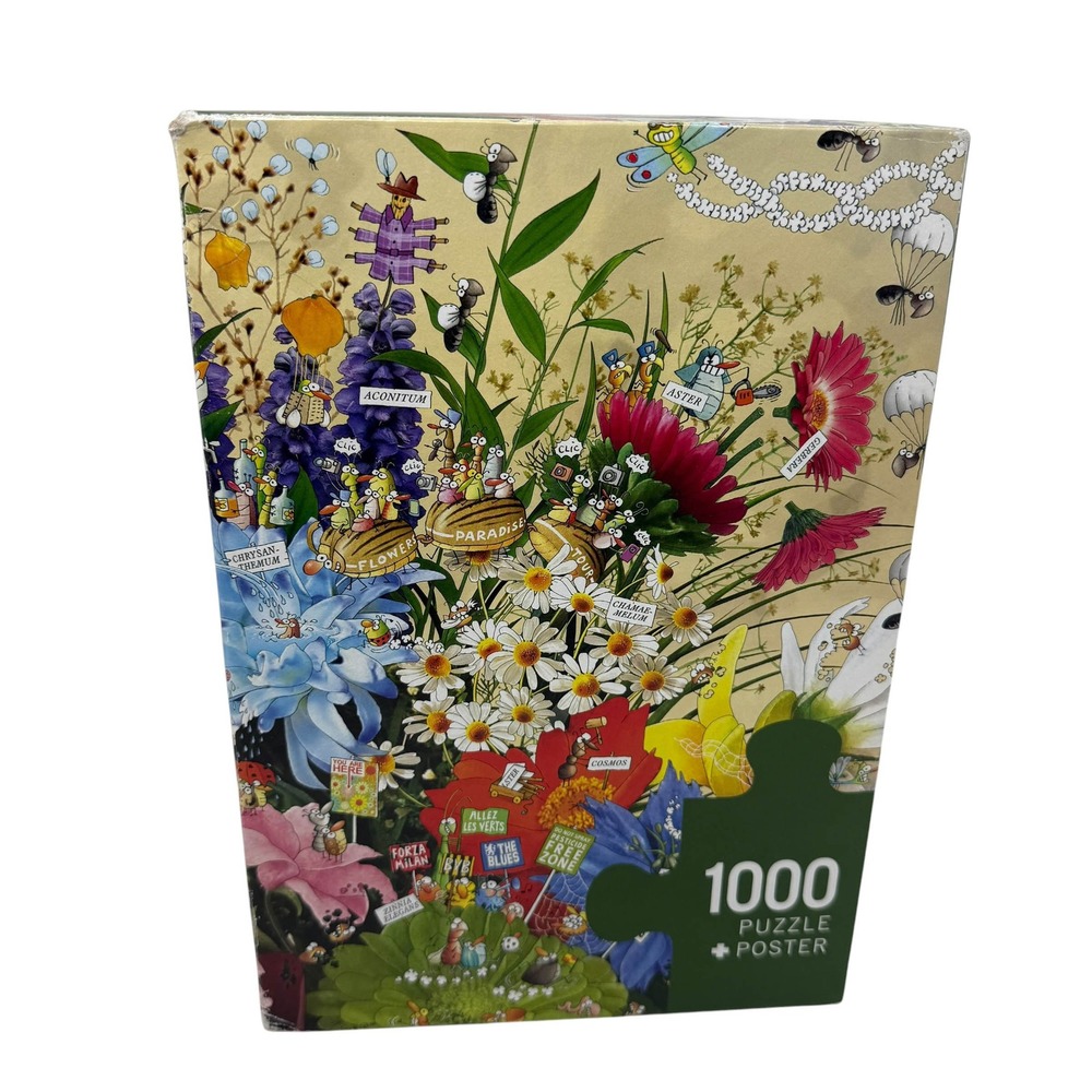 Heye Marino Degano Flower's Life 1000 Piece Jigsaw Puzzle Triangular Box Poster